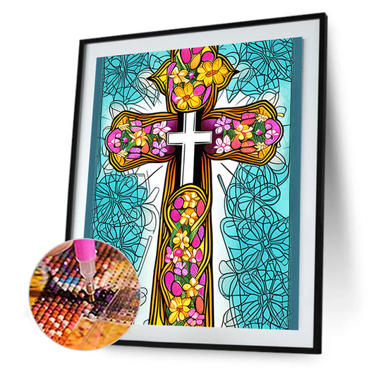 Cross - Full Round Drill Diamond Painting 30*40CM