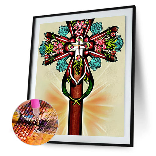 Cross - Full Round Drill Diamond Painting 30*40CM