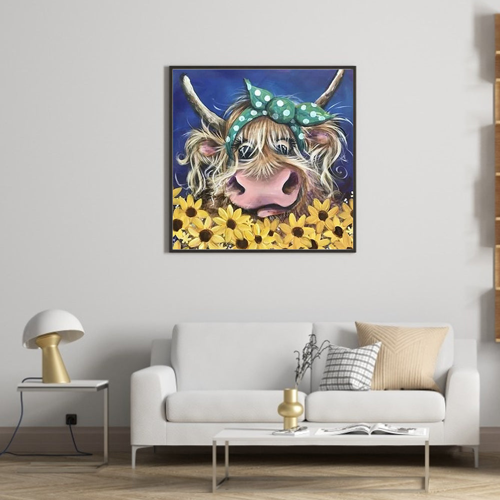 Little Flower Yak - Full Square Drill Diamond Painting 35*35CM
