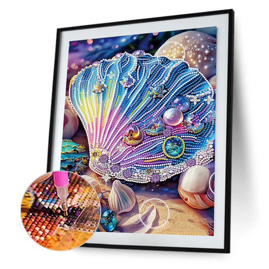 Fantasy Colorful Shells - Special Shaped Drill Diamond Painting 30*40CM
