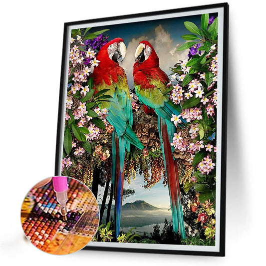Parrot - Full Round Drill Diamond Painting 50*60CM
