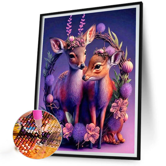 Elk - Full Round Drill Diamond Painting 30*40CM