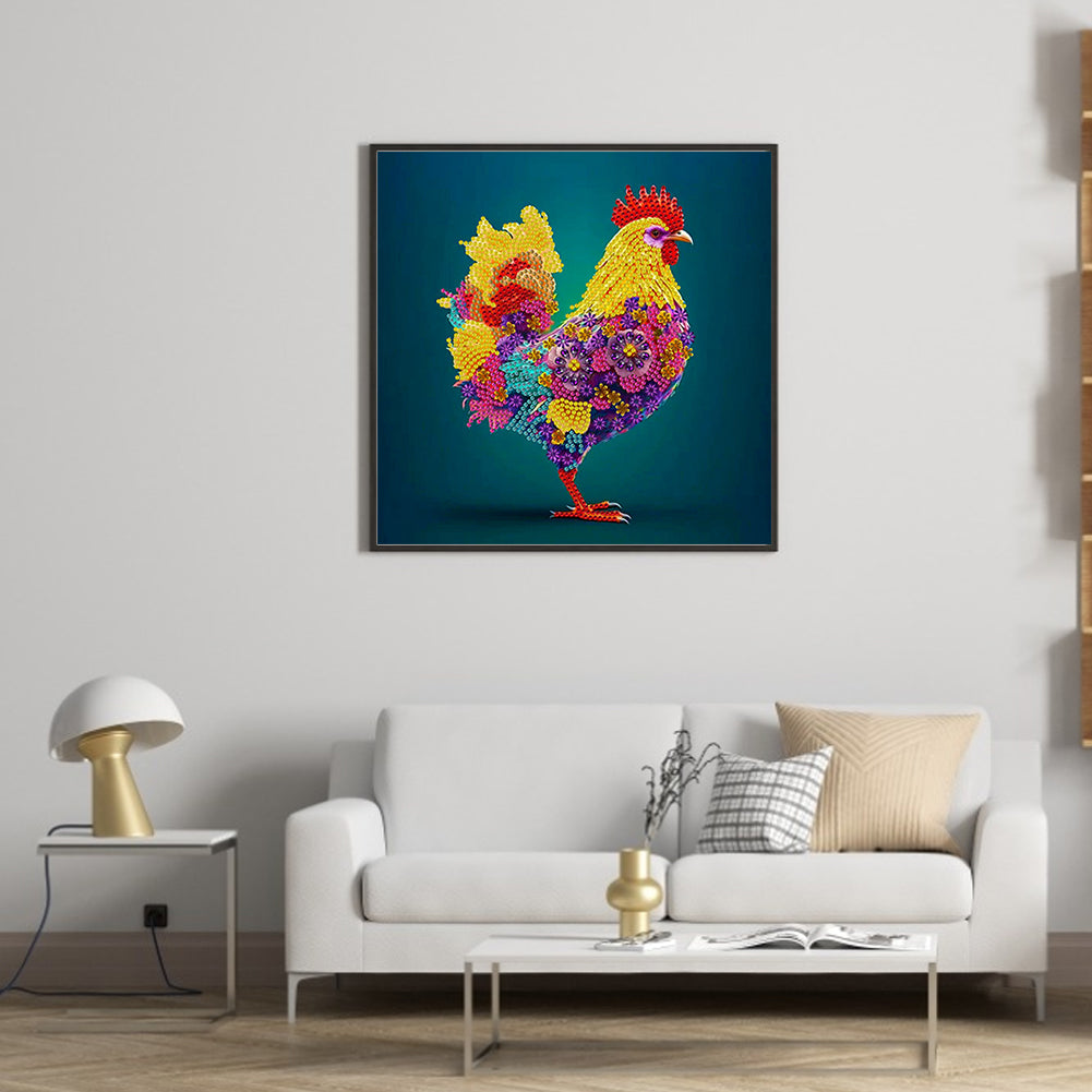 12 Zodiac Chickens - Special Shaped Drill Diamond Painting 30*30CM