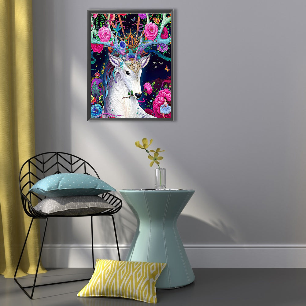 Deer - Full Round Drill Diamond Painting 50*60CM