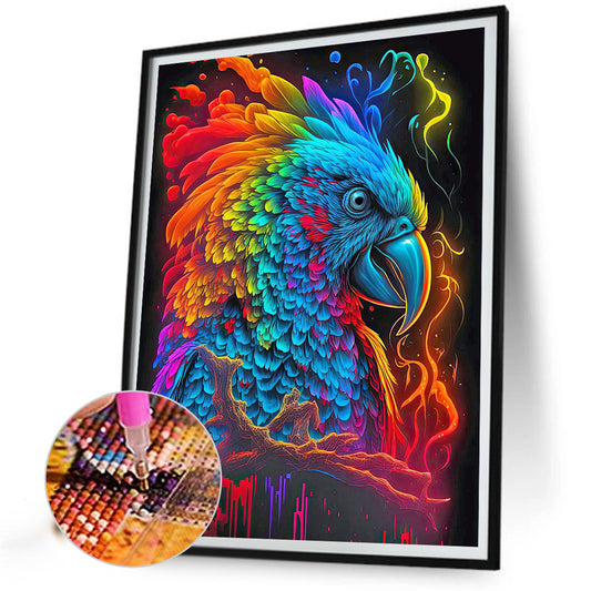 Colorful Parrot - Full Round Drill Diamond Painting 30*40CM