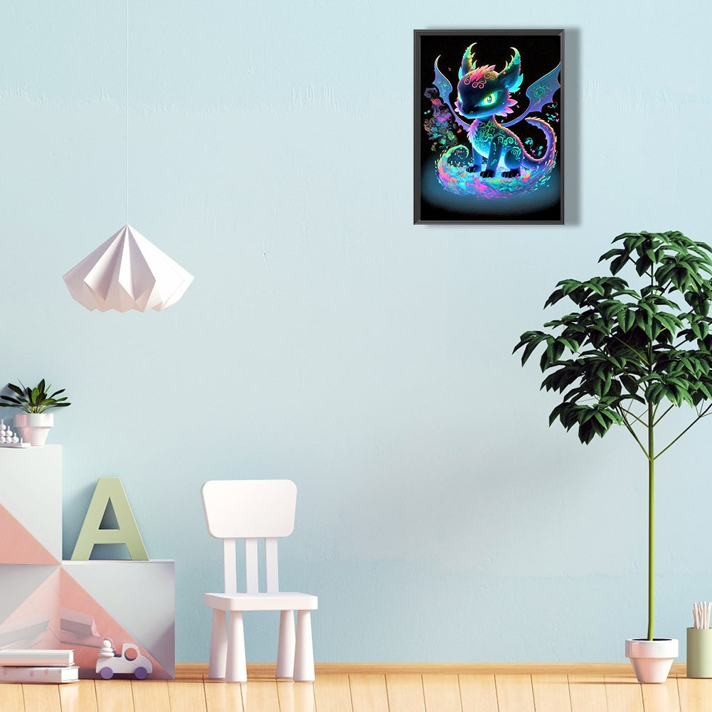 Colorful Pterosaur - Full Round Drill Diamond Painting 30*40CM