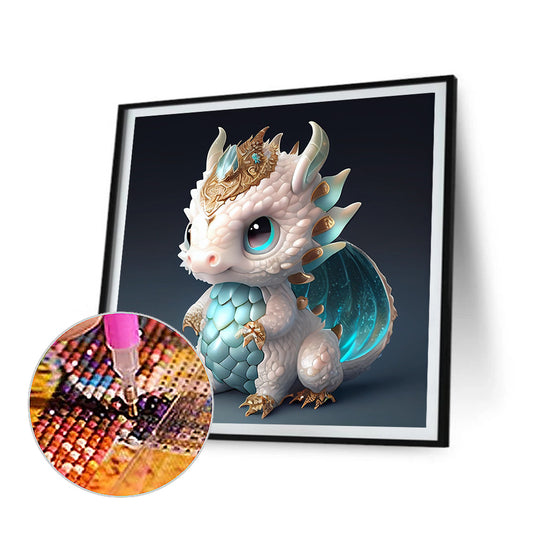 White Pterosaur - Full Round Drill Diamond Painting 30*30CM