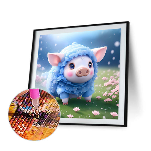Winter Version Of The Zodiac Pig - Full Round Drill Diamond Painting 30*30CM