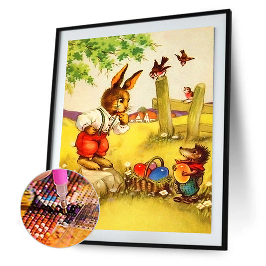 Rabbit - Full Round Drill Diamond Painting 30*40CM