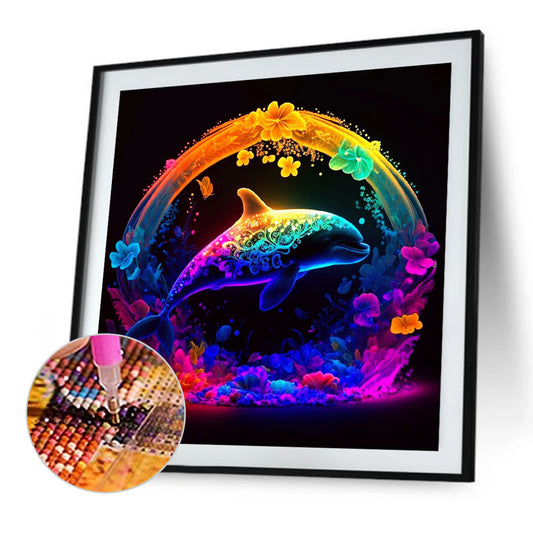Glorious Dolphin - Full Round Drill Diamond Painting 30*30CM