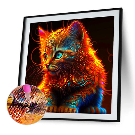 Glorious Kitten - Full Round Drill Diamond Painting 30*30CM