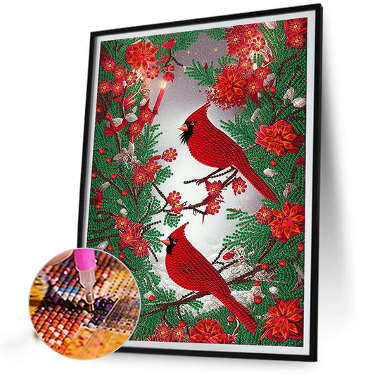 Cardinal - Full Round Drill Diamond Painting 30*40CM