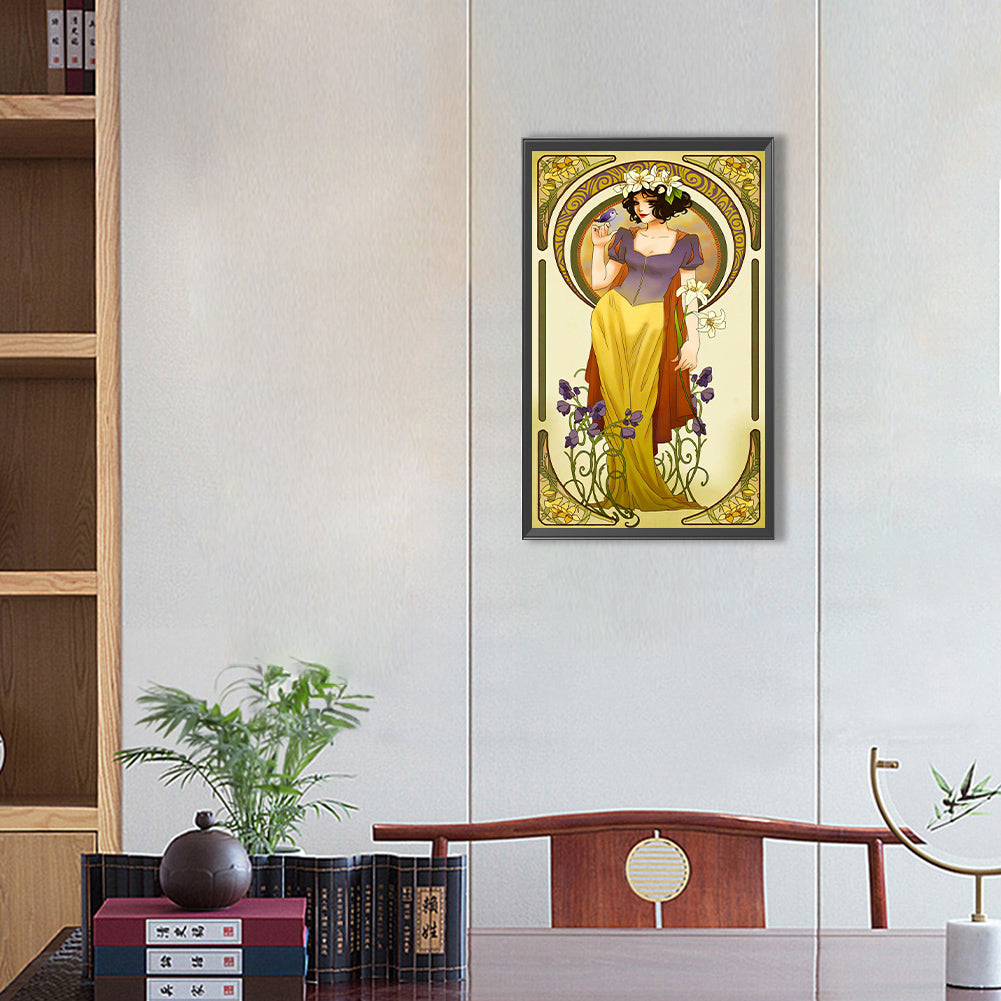 Snow White 30*50cm(canvas) full round drill diamond painting