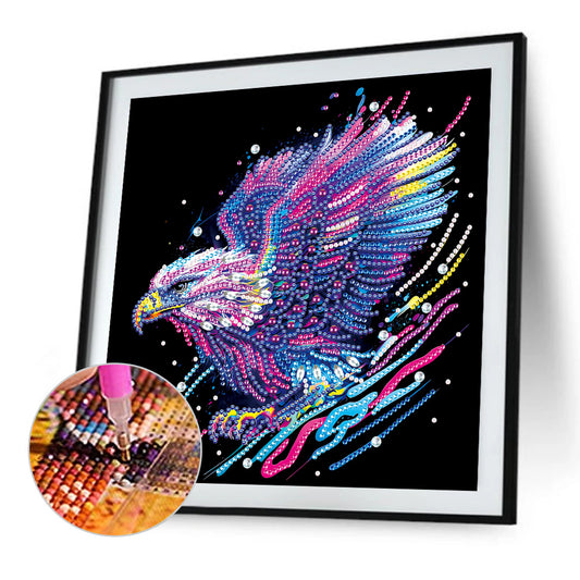 Colored Eagle - Special Shaped Drill Diamond Painting 30*30CM