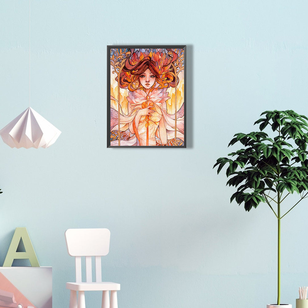 Anime Girl - Full Round Drill Diamond Painting 30*40CM