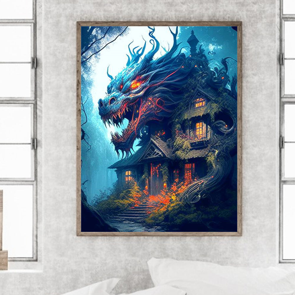 Animal Haunted House - Dragon - Full Square Drill Diamond Painting 30*40CM