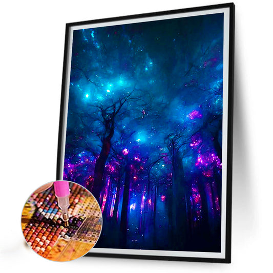 Ziguang Mountain Forest - Full Round Drill Diamond Painting 30*40CM