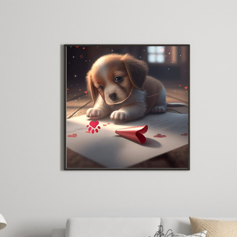 Drawing Puppy-O630*30cm(canvas) full-round drill diamond painting