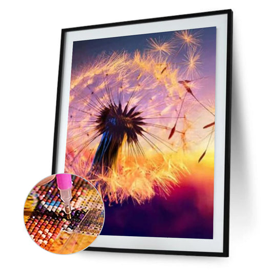 Sunset With Dandelions-O630*40cm(canvas) full-round drill diamond painting