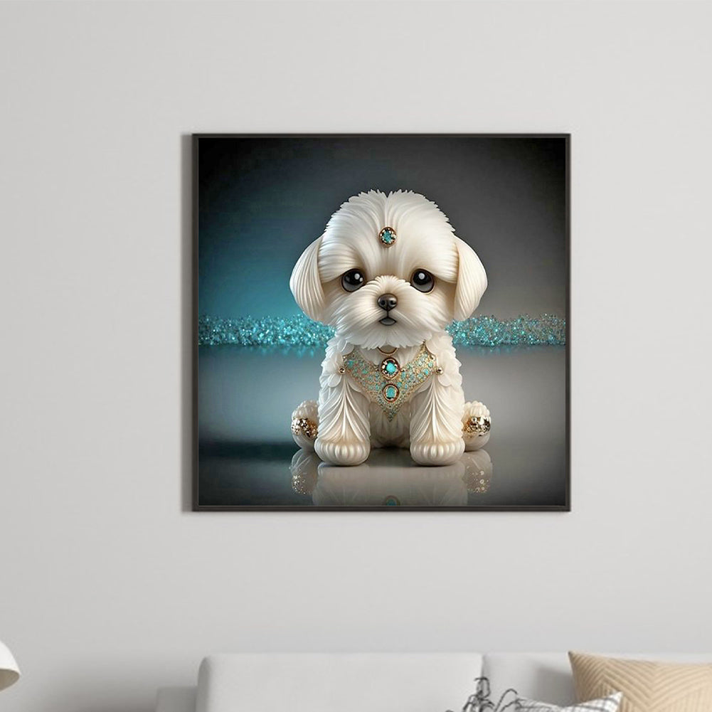 Cute Puppy - Full Round Drill Diamond Painting 30*30CM