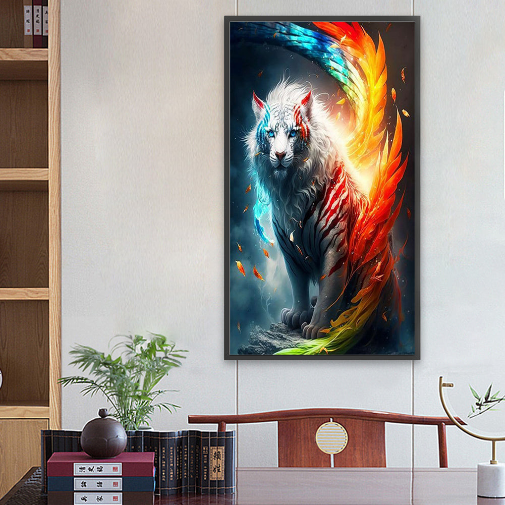 Colorful Tiger - Full Square Drill Diamond Painting 40*70CM