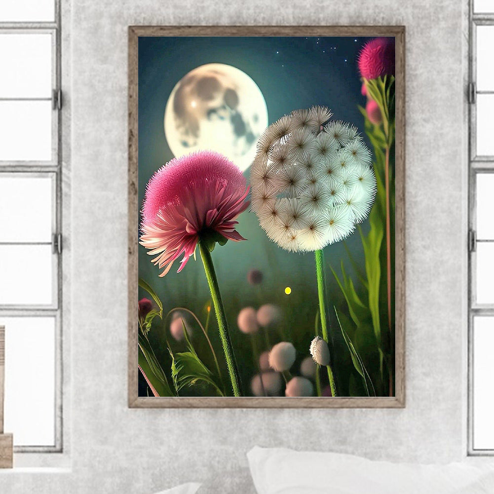 Dandelion - Full Round Drill Diamond Painting 30*40CM