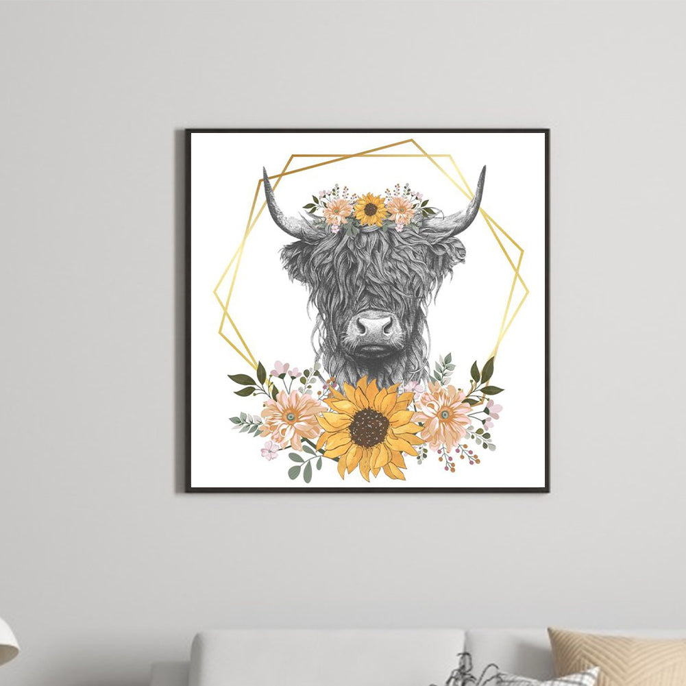 A Cow Sticking - Full Round Drill Diamond Painting 30*30CM