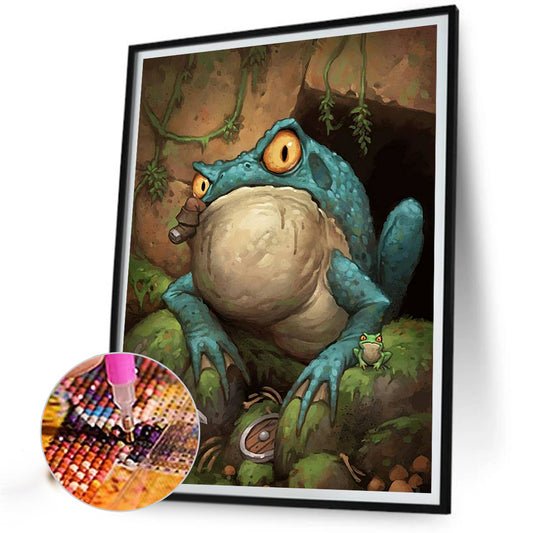 Ferocious Dining Frog - Full Round Drill Diamond Painting 30*40CM