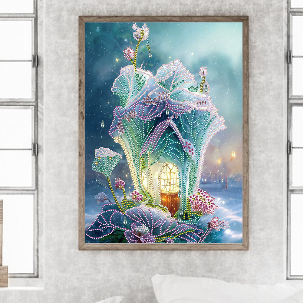 Lotus Cottage - Special Shaped Drill Diamond Painting 30*40CM