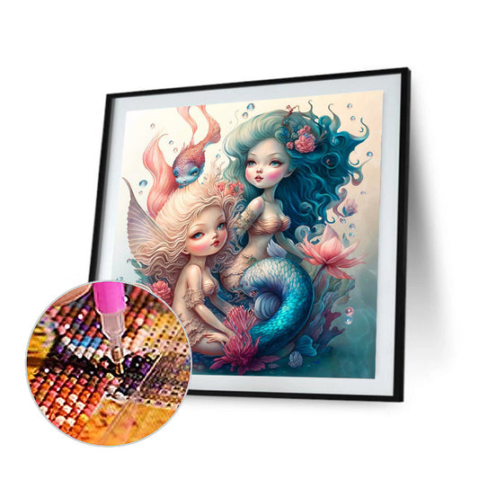Mermaid Sisters - Full Square Drill Diamond Painting 40*40CM