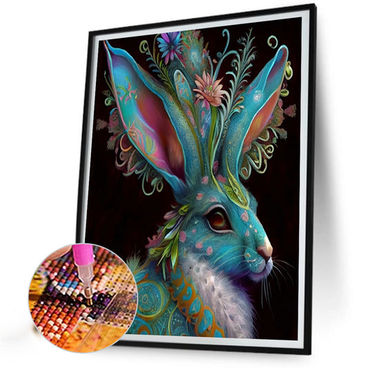 Painted Rabbit - Full Round Drill Diamond Painting 30*40CM