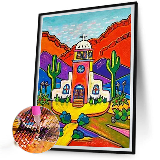 San Pedro Cactus Painting Close Up - Full Round Drill Diamond Painting 30*40CM