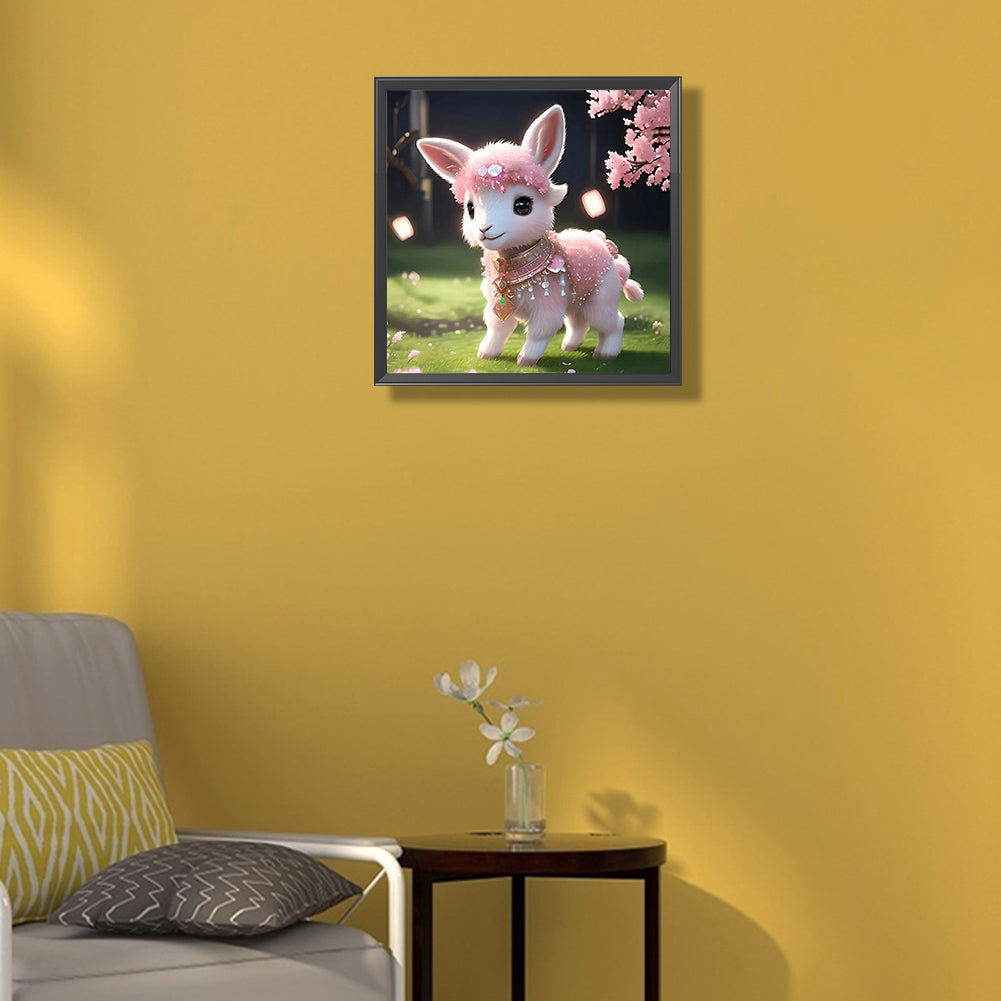 Rose Quartz Lamb - Full Round Drill Diamond Painting 30*30CM