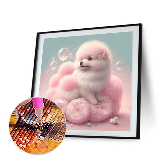 Cute Animals - Pomeranian - Full Square Drill Diamond Painting 40*40CM