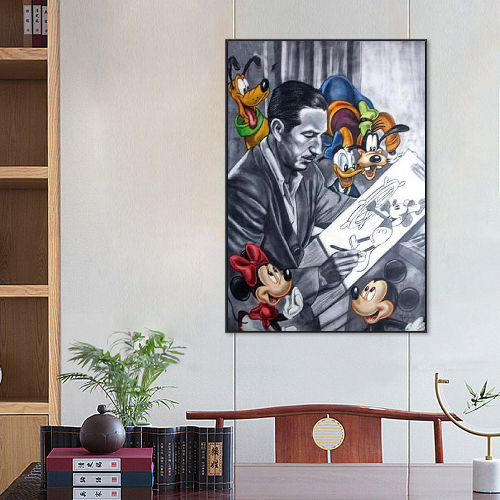 Walt Disney Is Creating - Full Round Drill Diamond Painting 50*70CM