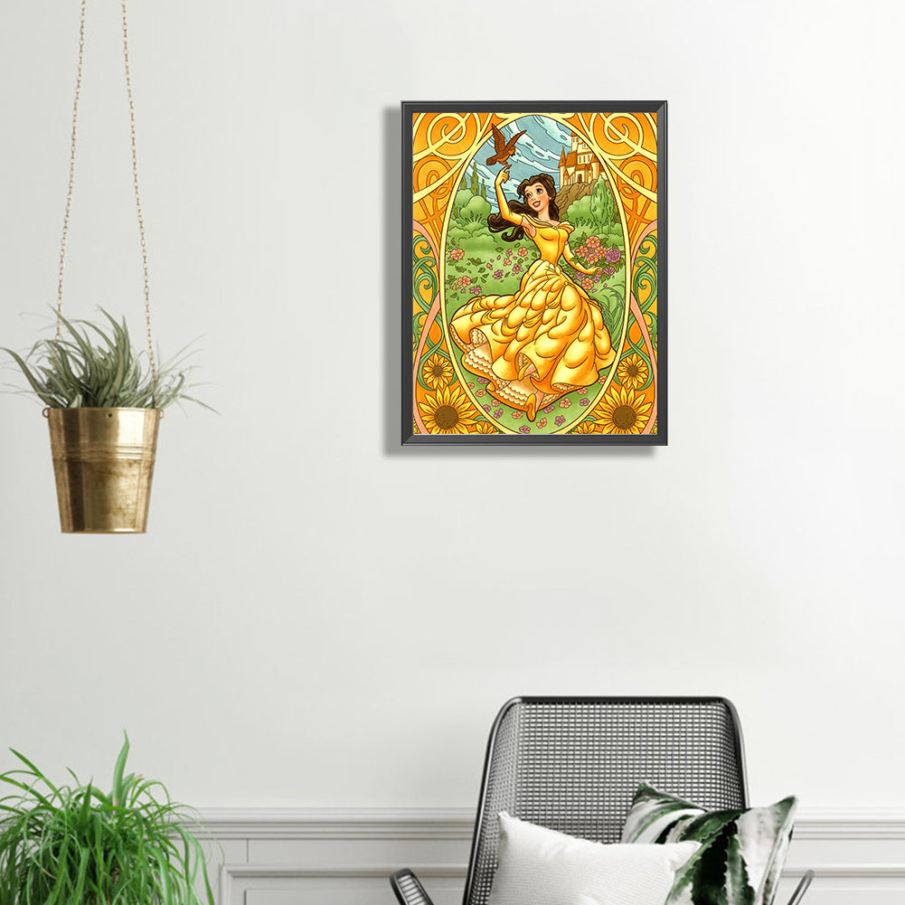 Disney Princess Belle - Full Square Drill Diamond Painting 50*60CM