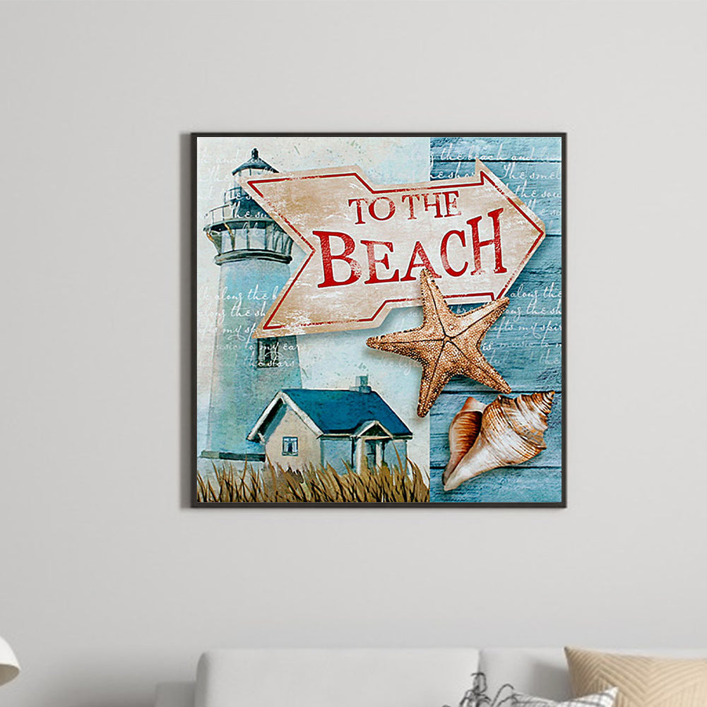 Go To The Beach - Full Square Drill Diamond Painting 50*50CM