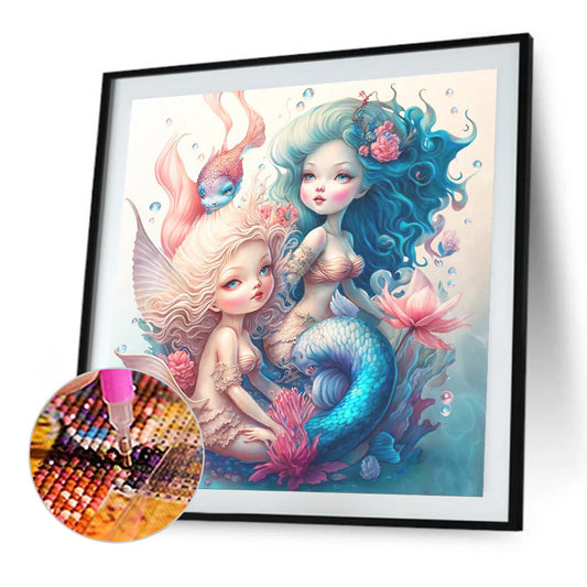 Mermaid - Full Round Drill Diamond Painting 30*30CM