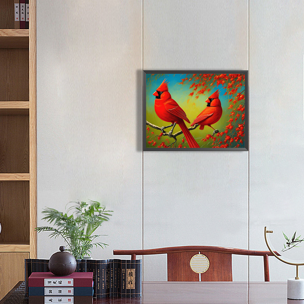 Cardinal - Full Round Drill Diamond Painting 40*30CM