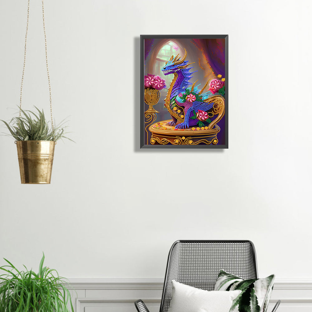 Rose Dragon - Special Shaped Drill Diamond Painting 30*40CM
