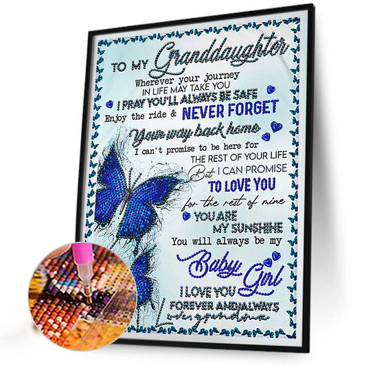 English Letter - Special Shaped Drill Diamond Painting 30*40CM