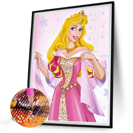 Trying On Princess Aurora - Full Round Drill Diamond Painting 30*40CM