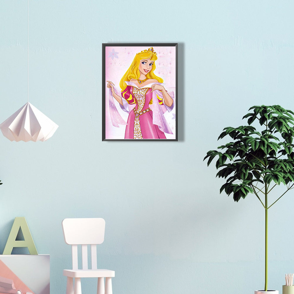 Trying On Princess Aurora - Full Round Drill Diamond Painting 30*40CM