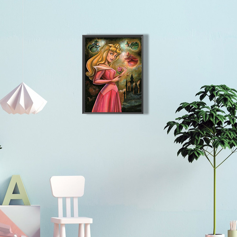 Princess Aurora And The Magic Elf - Full Round Drill Diamond Painting 30*40CM