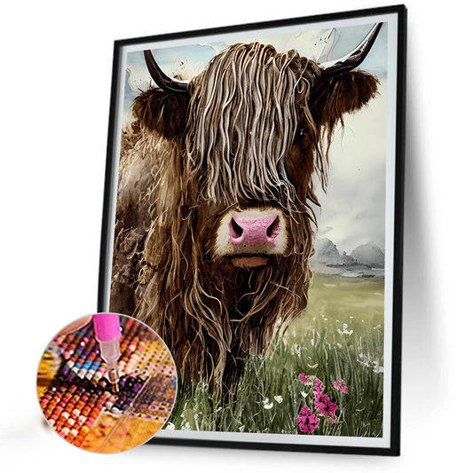 Highland Yak - Full Round Drill Diamond Painting 30*40CM