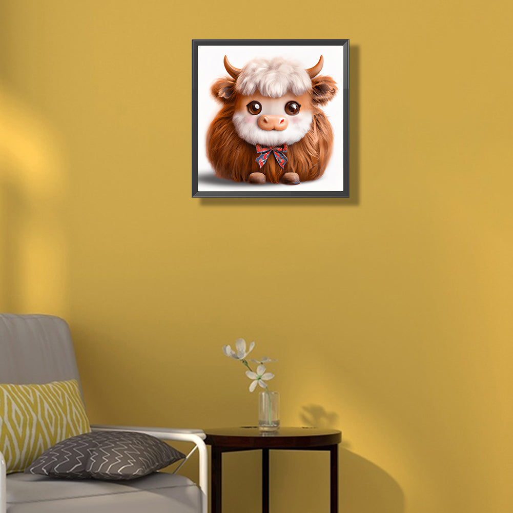 Highland Yak - Full Round Drill Diamond Painting 30*30CM