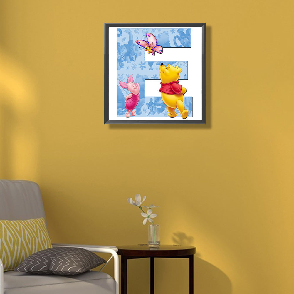 Winnie The Pooh Letter E - Full Square Drill Diamond Painting 30*30CM