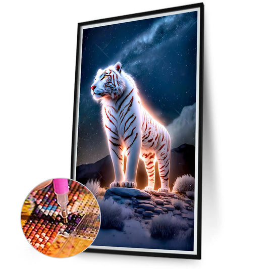 White Tiger - Full Square Drill Diamond Painting 40*70CM