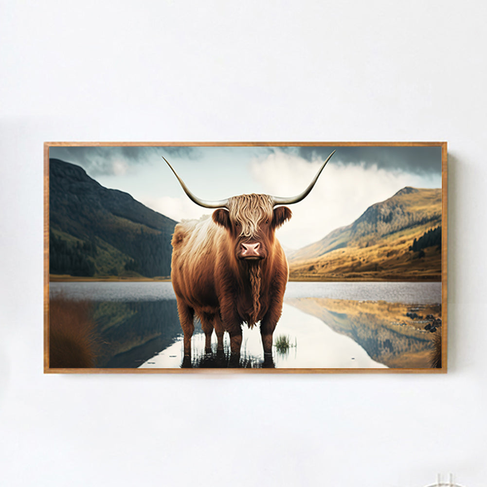 Highland Yak - Full Round Drill Diamond Painting 70*40CM