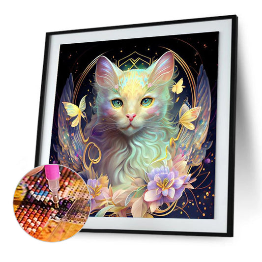 Elegant Cat - Full Round Drill Diamond Painting 30*30CM